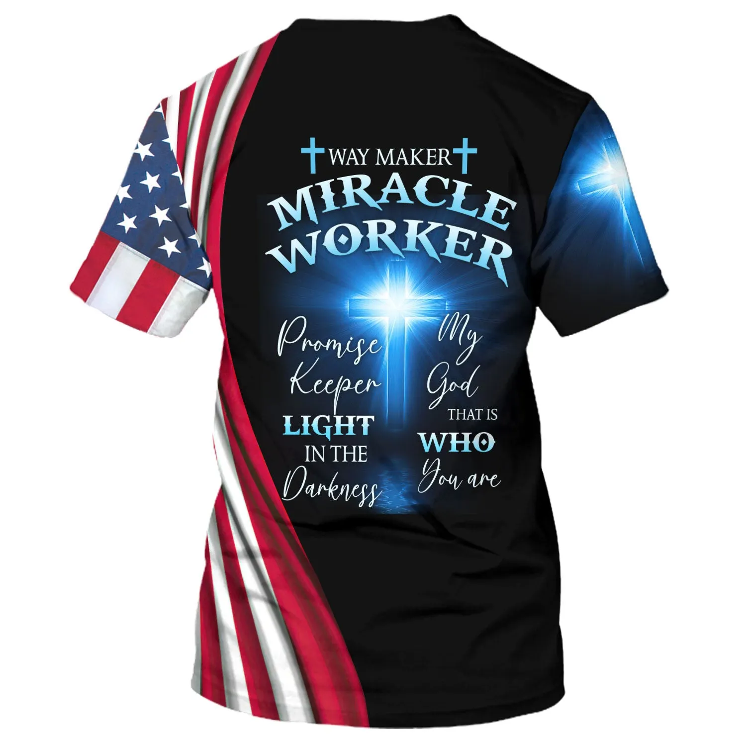 Lion Cross Way Maker Miracle Worker 3D All Over Printed Shirt for Men and Women