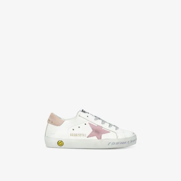 Low-top sneakers in leather and suede with Super Star logo for children from 6 months to 5 years Golden Goose ,  white