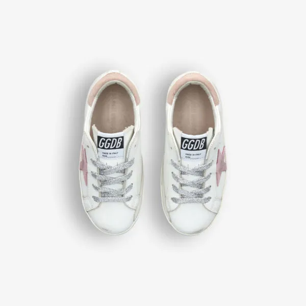 Low-top sneakers in leather and suede with Super Star logo for children from 6 months to 5 years Golden Goose ,  white