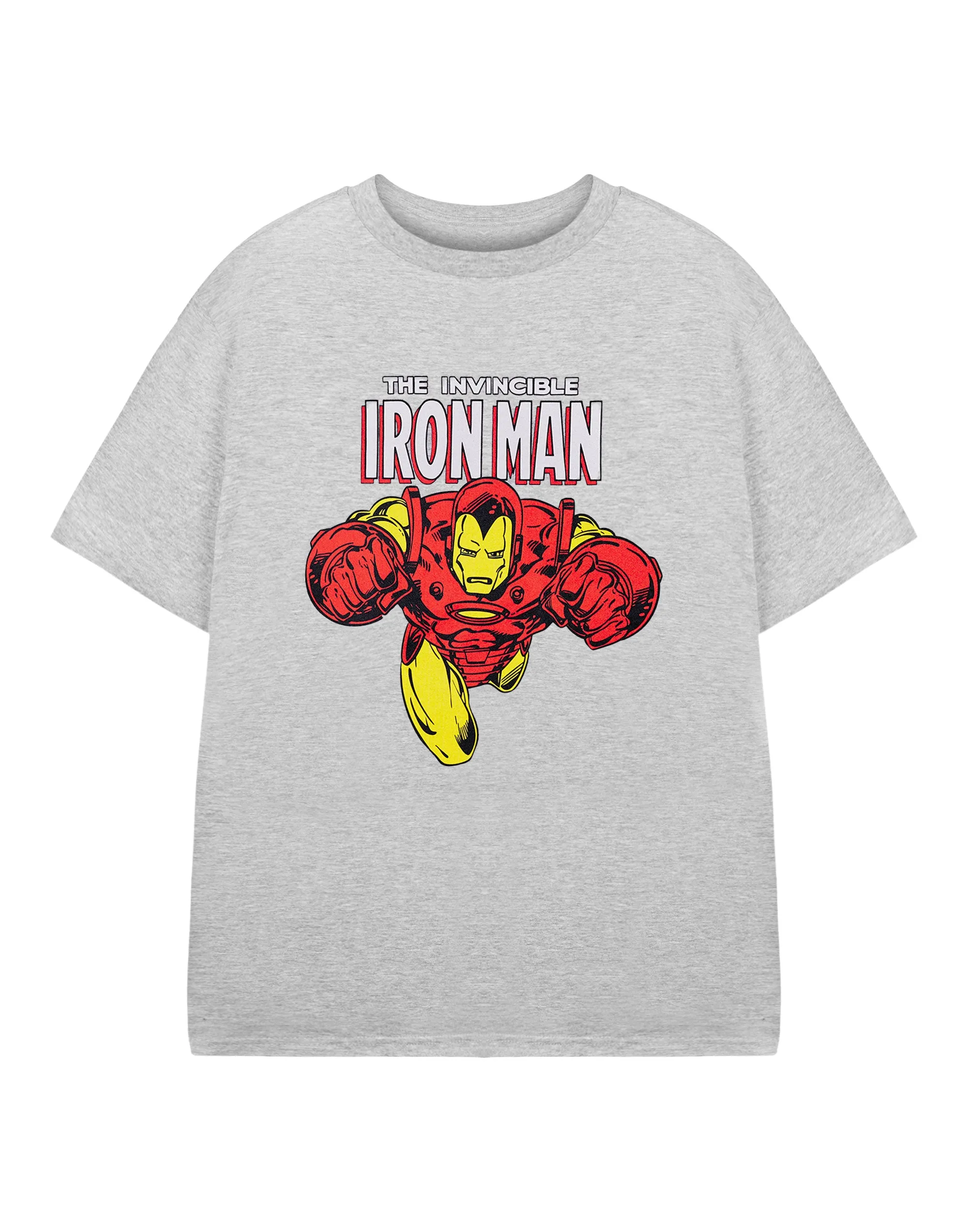 Marvel Iron Man Boys Grey Short Sleeved T-Shirt