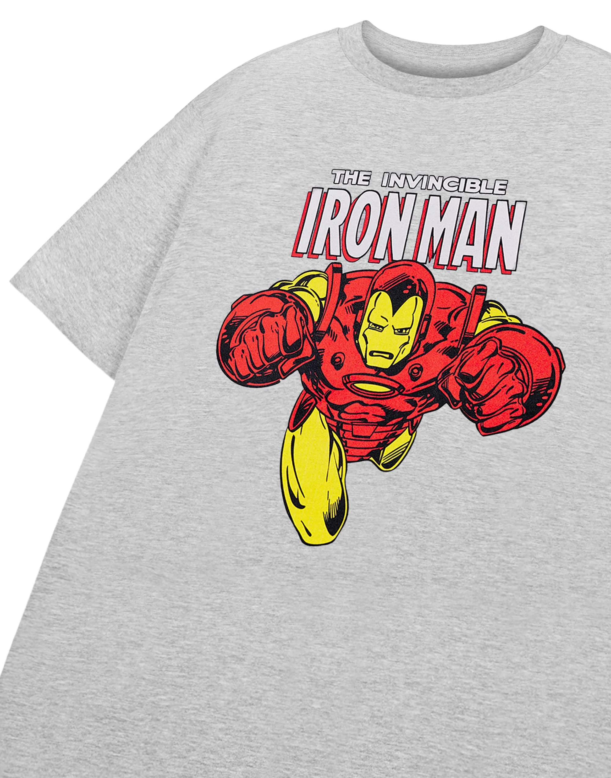 Marvel Iron Man Boys Grey Short Sleeved T-Shirt