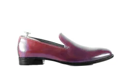 Men's Burgundy Loafer Leather Shoes,Bespoke Men's Fashion Shoes