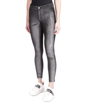 Michael Kors Women's Studded Velvet Leggings Gray Size X-Large