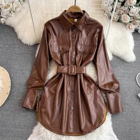 Mid-length burgundy jacket for women coat dress     S4032