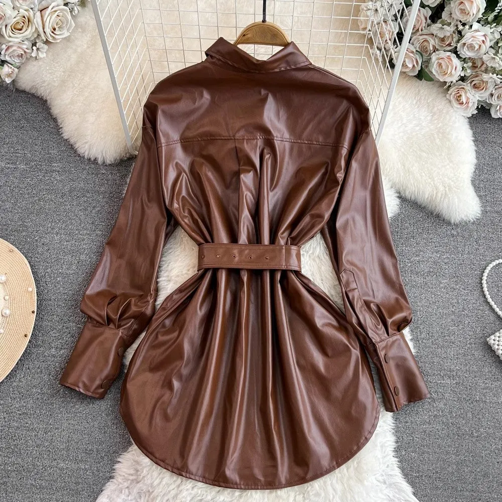 Mid-length burgundy jacket for women coat dress     S4032