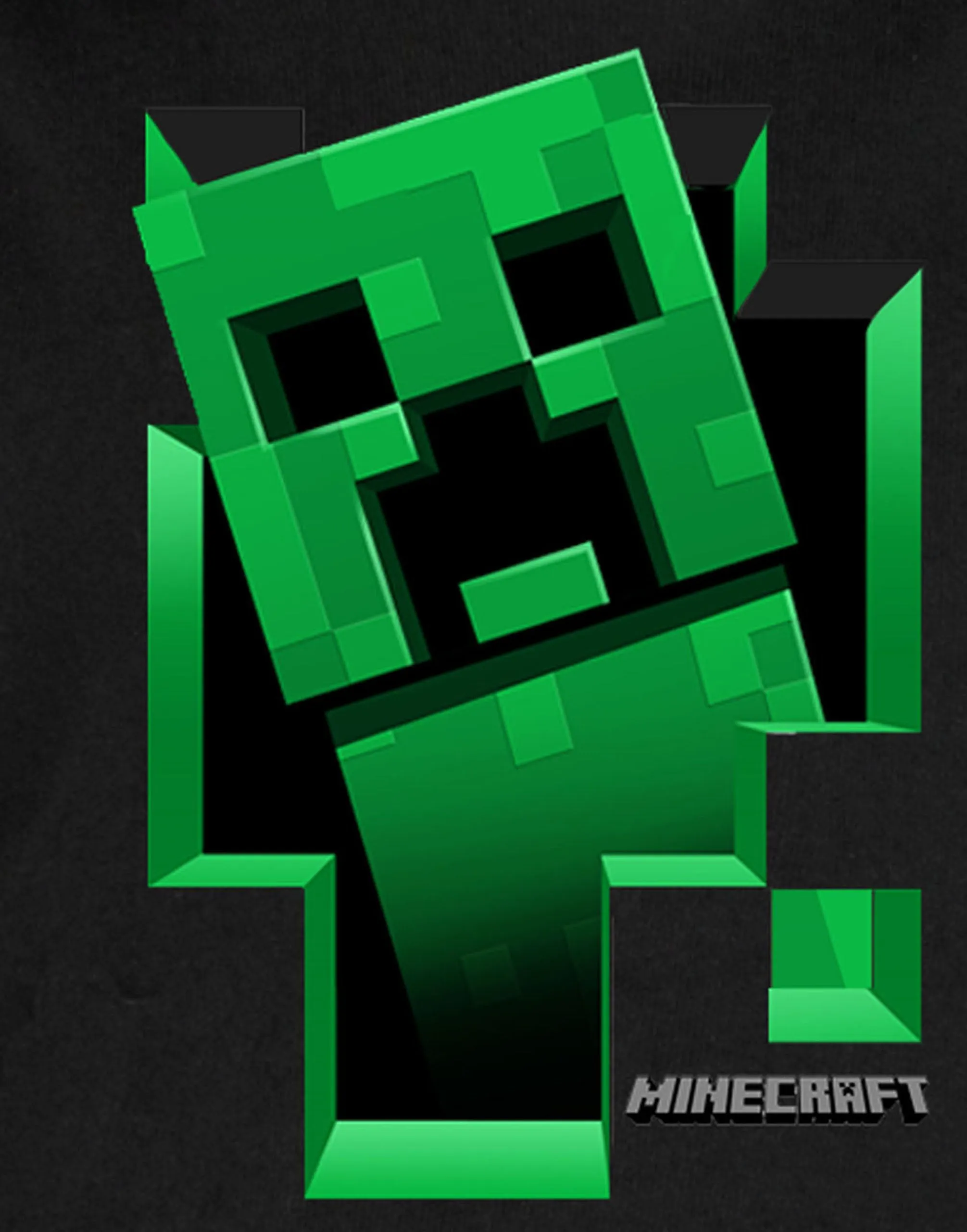 Minecraft Creeper Boys Black Hoodie