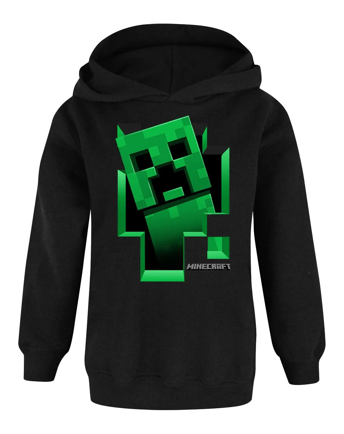 Minecraft Creeper Boys Black Hoodie