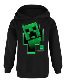 Minecraft Creeper Boys Black Hoodie