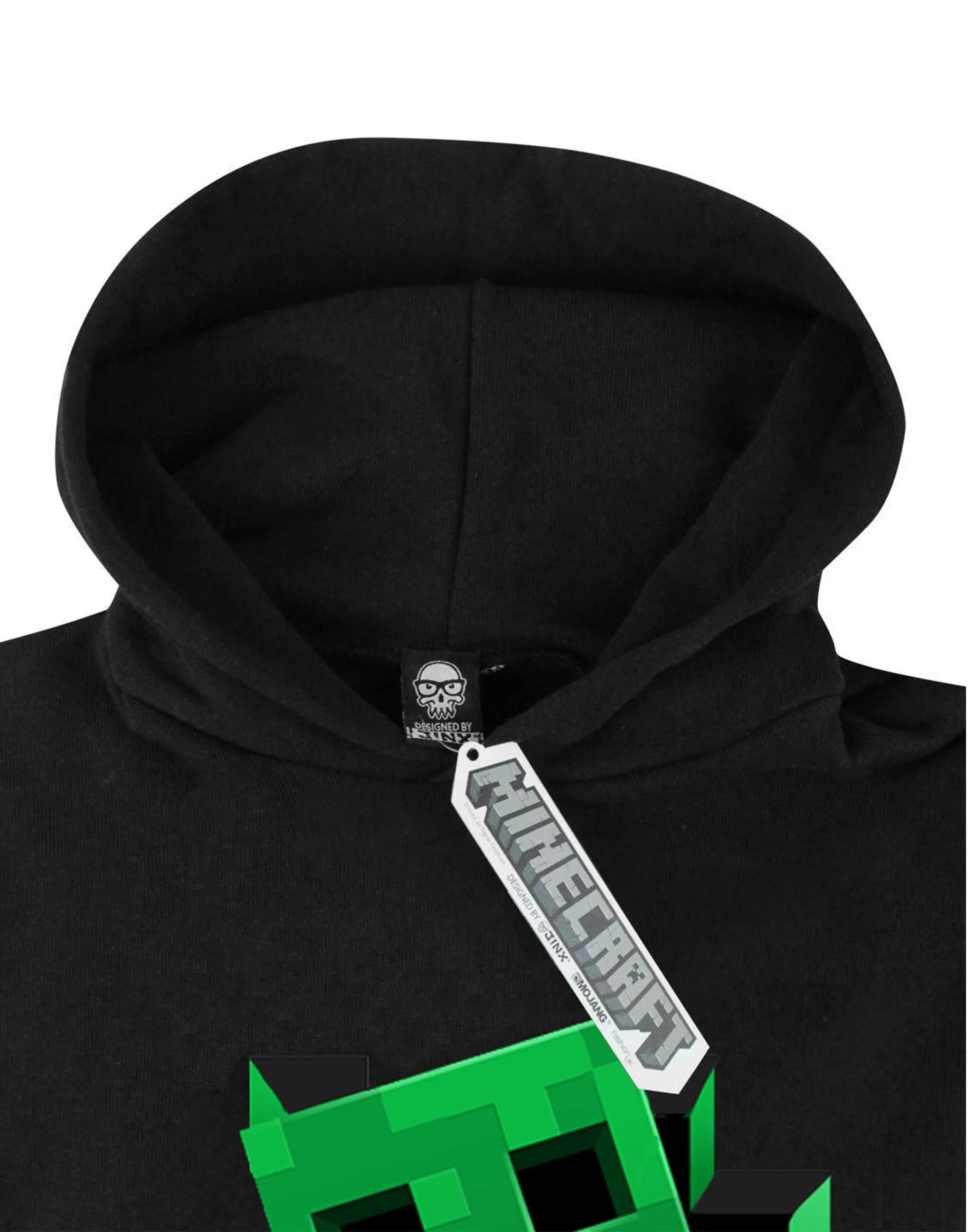 Minecraft Creeper Boys Black Hoodie