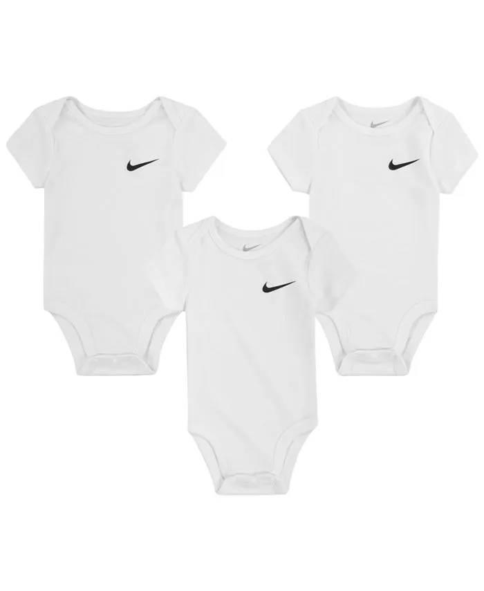 Mini Me Essential bodysuit for boys and girls, 3 pcs. Nike, white