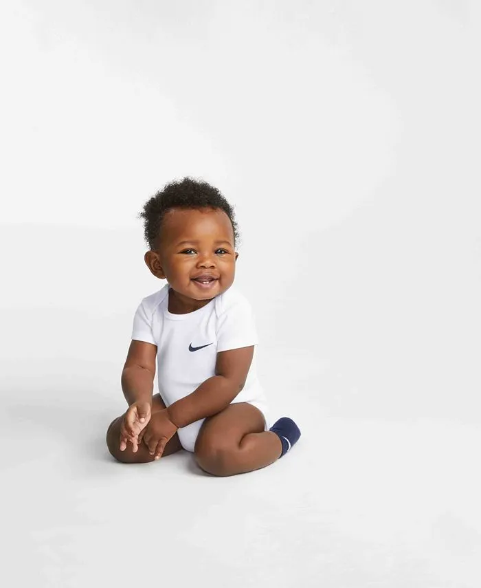 Mini Me Essential bodysuit for boys and girls, 3 pcs. Nike, white