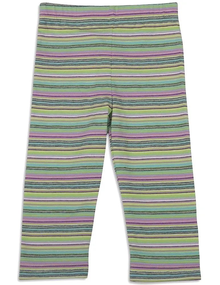 Mulberribush Infant Girls Striped Elastic Waist Leggings Pant Bottoms, 27013