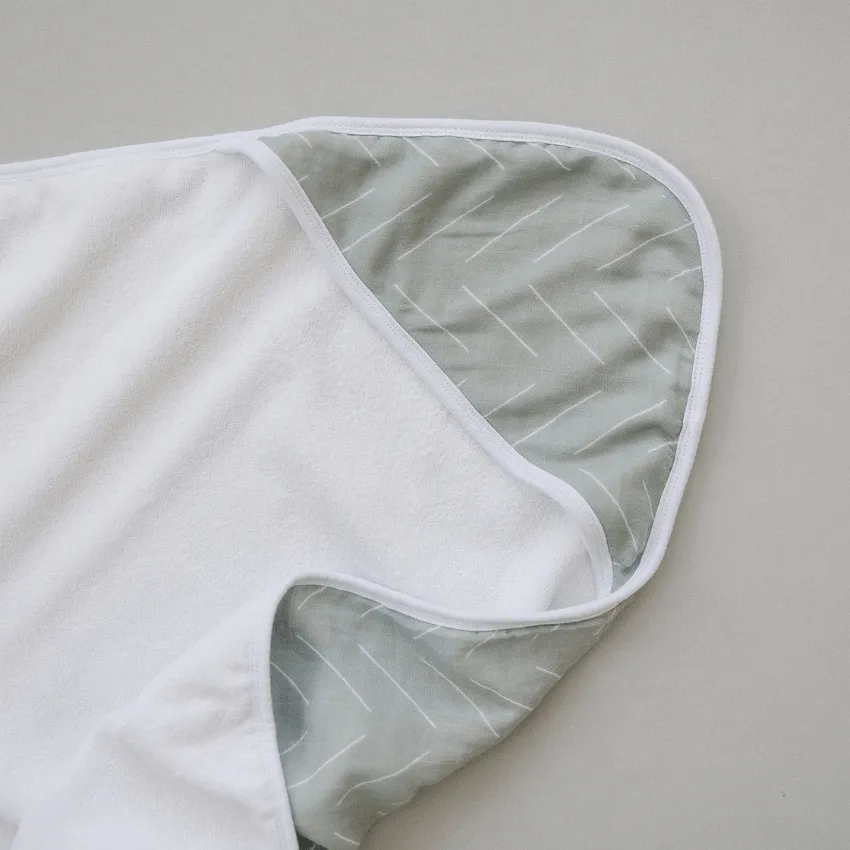 Muslin Hooded Towel, Desert Sage