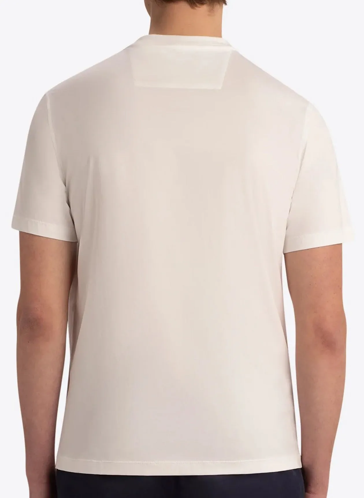 OOOHCOTTON 8 WAY STRETCH CREW NECK T-SHIRT - WHITE