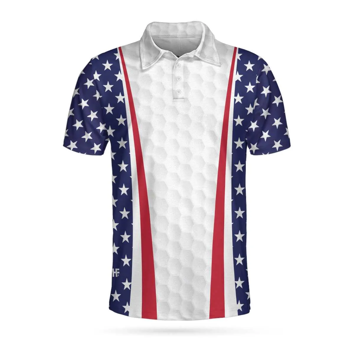 Patriotic Golf Texture Short Sleeve Usa Golf Polo Shirt, American Flag Polo Shirt, Best Golf Shirt For Men Coolspod