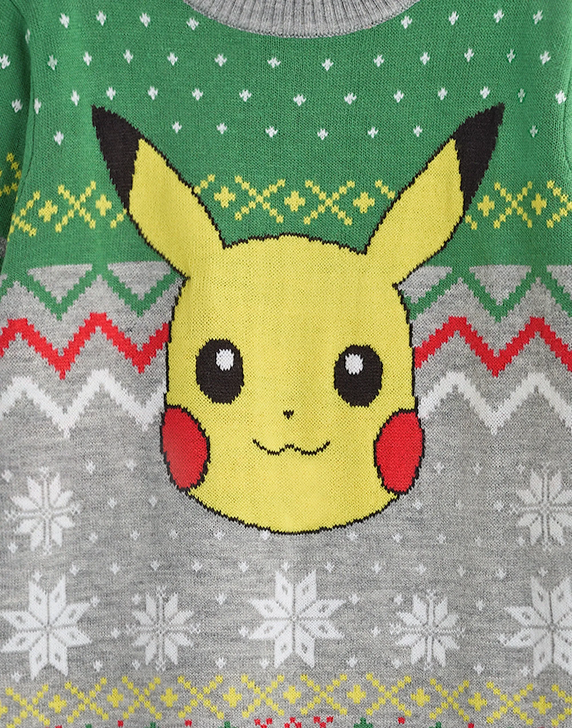 Pokemon Pikachu Boys Grey Christmas Jumper