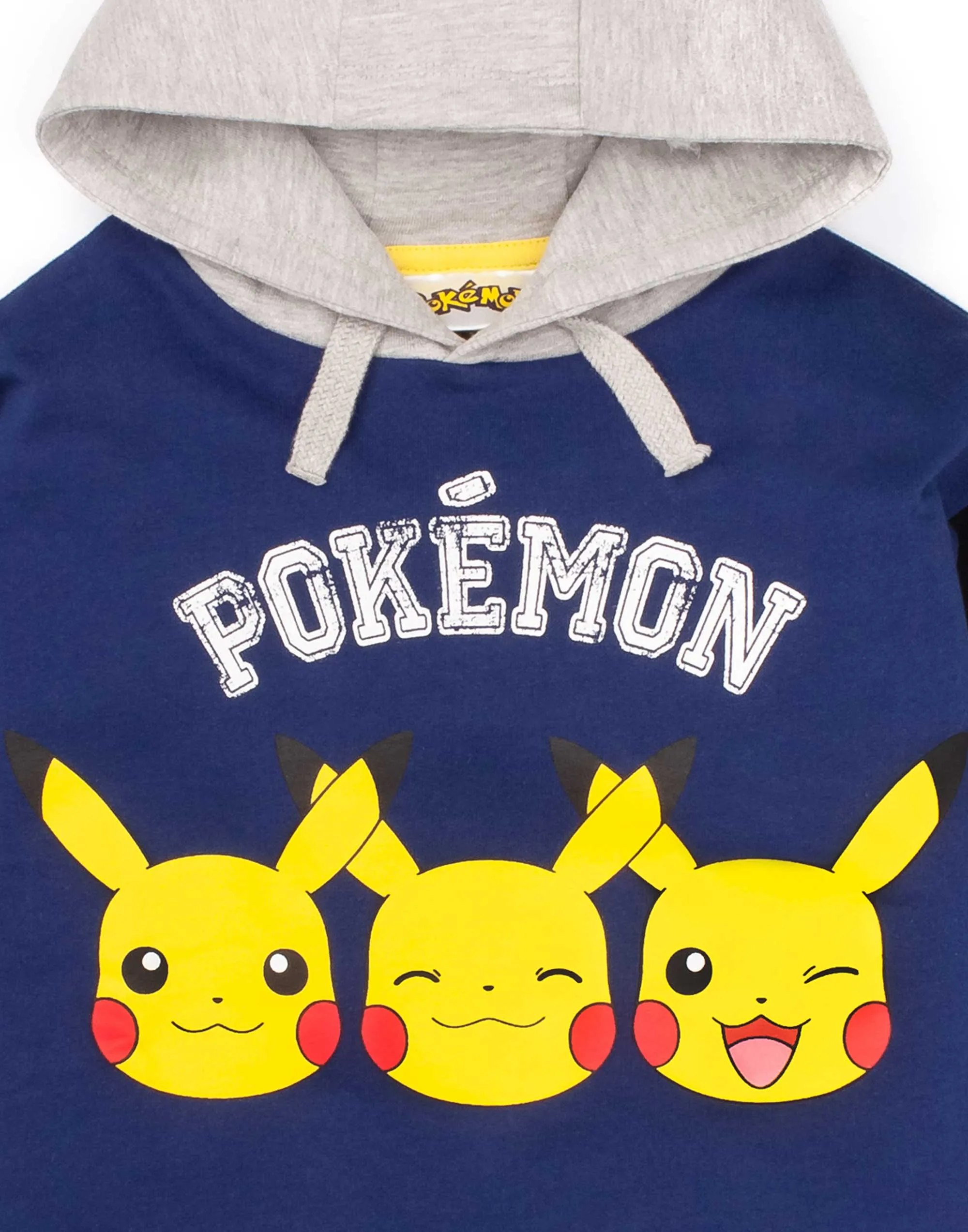 Pokemon Pikachu Face Boys Hoodie - Blue