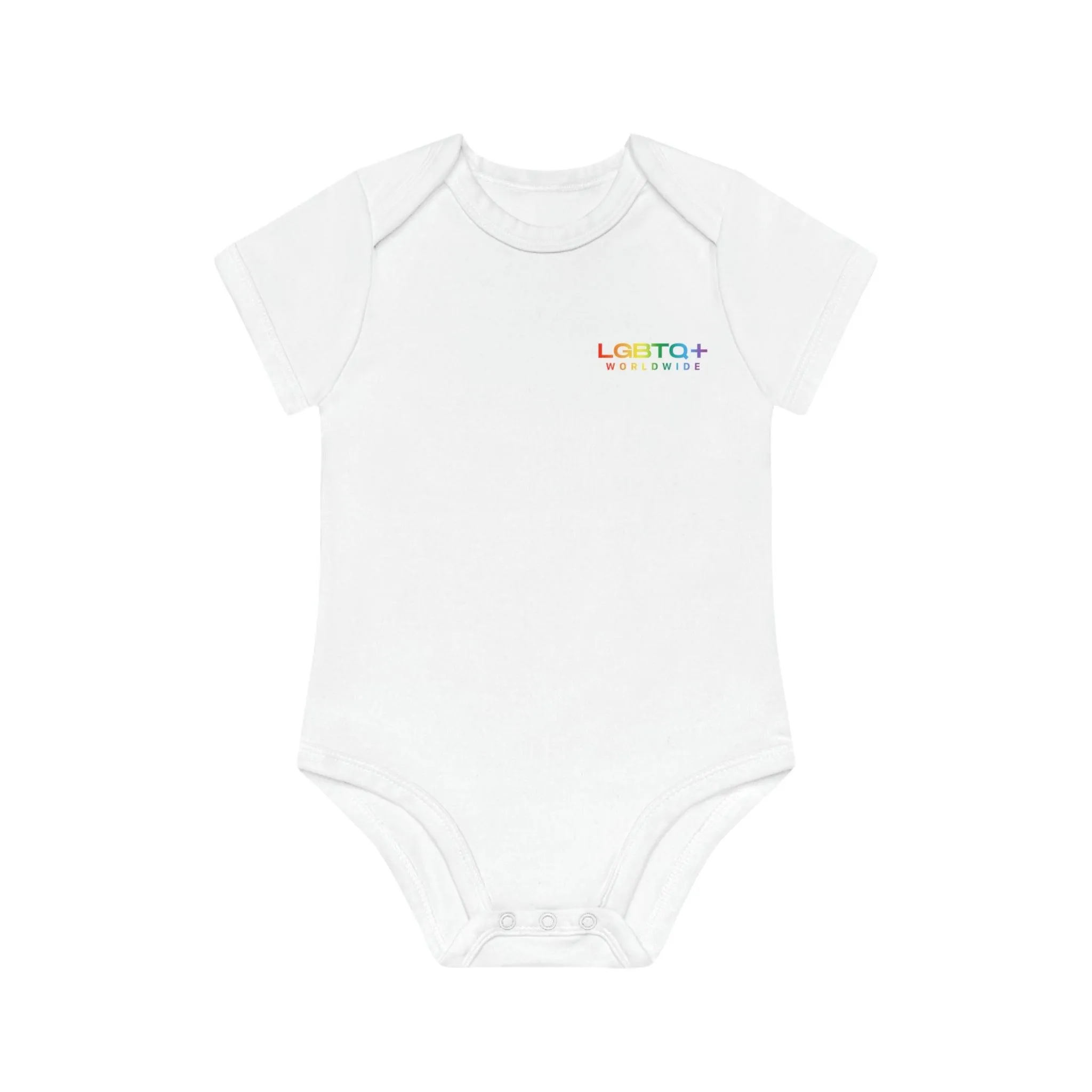 ,,RAINBOW WORLD" Baby Organic Short Sleeve Bodysuit