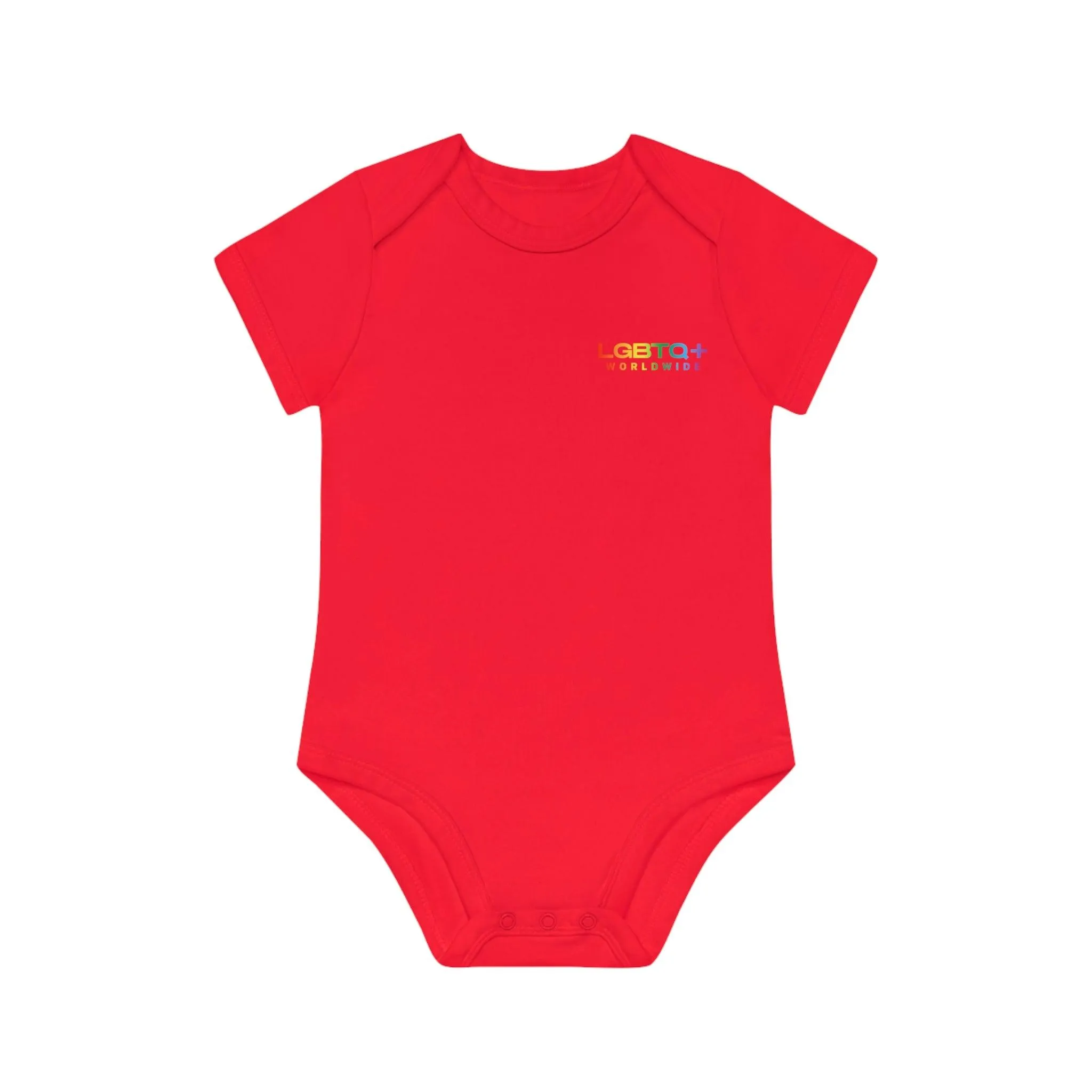 ,,RAINBOW WORLD" Baby Organic Short Sleeve Bodysuit