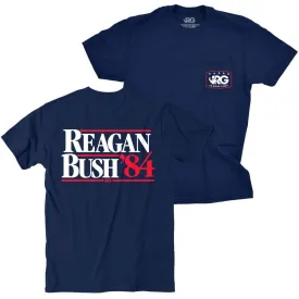 Reagan Bush 84 Rowdy Gentleman Navy Blue Tee Shirt