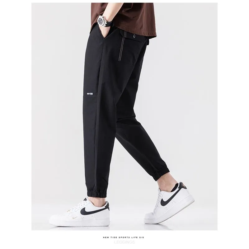 Retro Versatile Elasticity Solid Color Pants