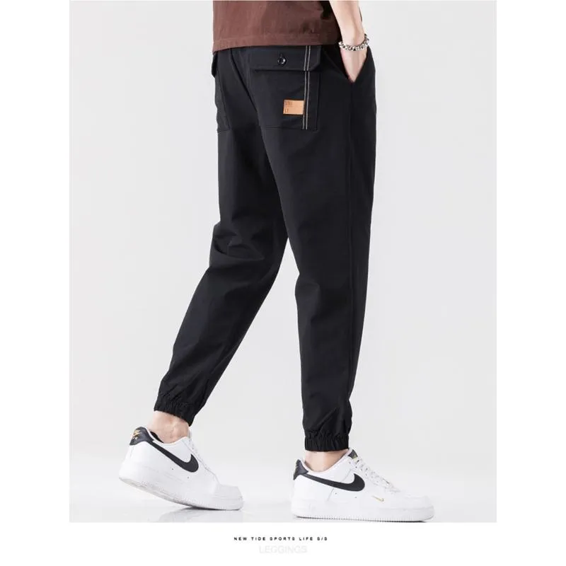 Retro Versatile Elasticity Solid Color Pants