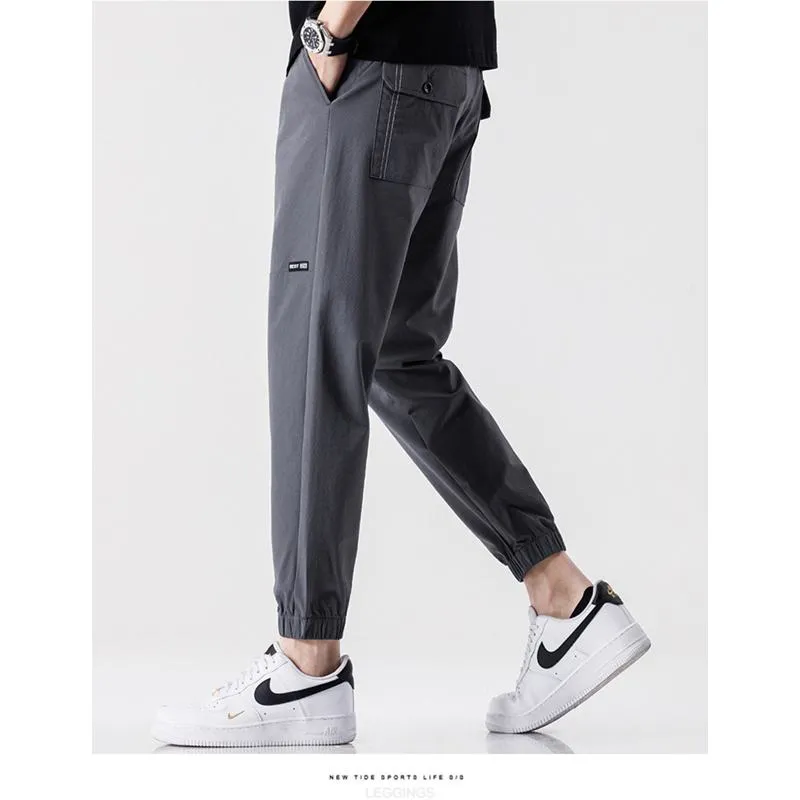 Retro Versatile Elasticity Solid Color Pants