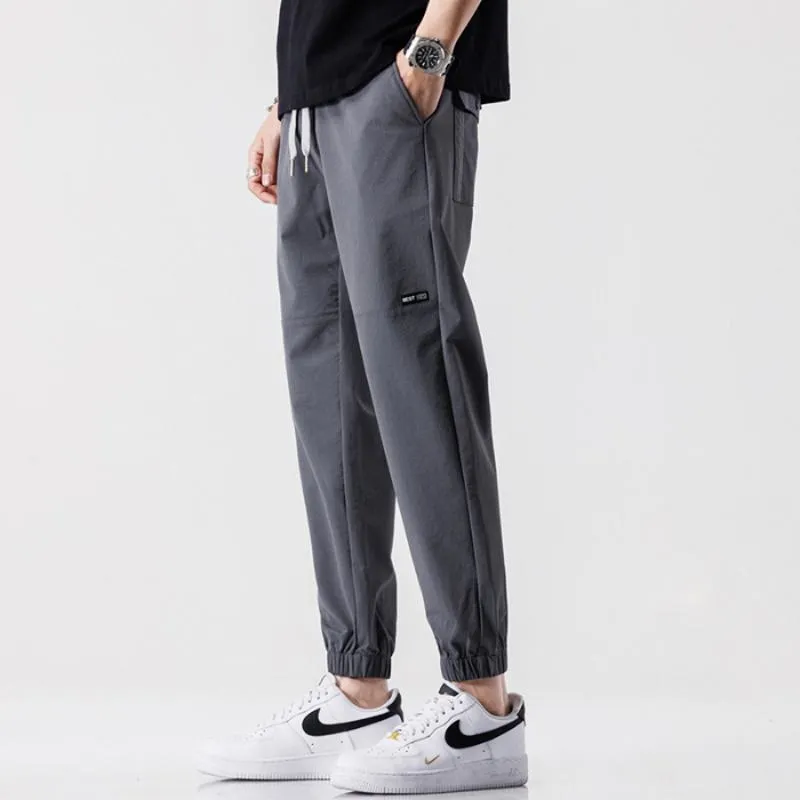 Retro Versatile Elasticity Solid Color Pants