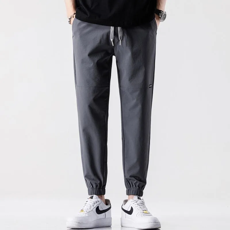 Retro Versatile Elasticity Solid Color Pants