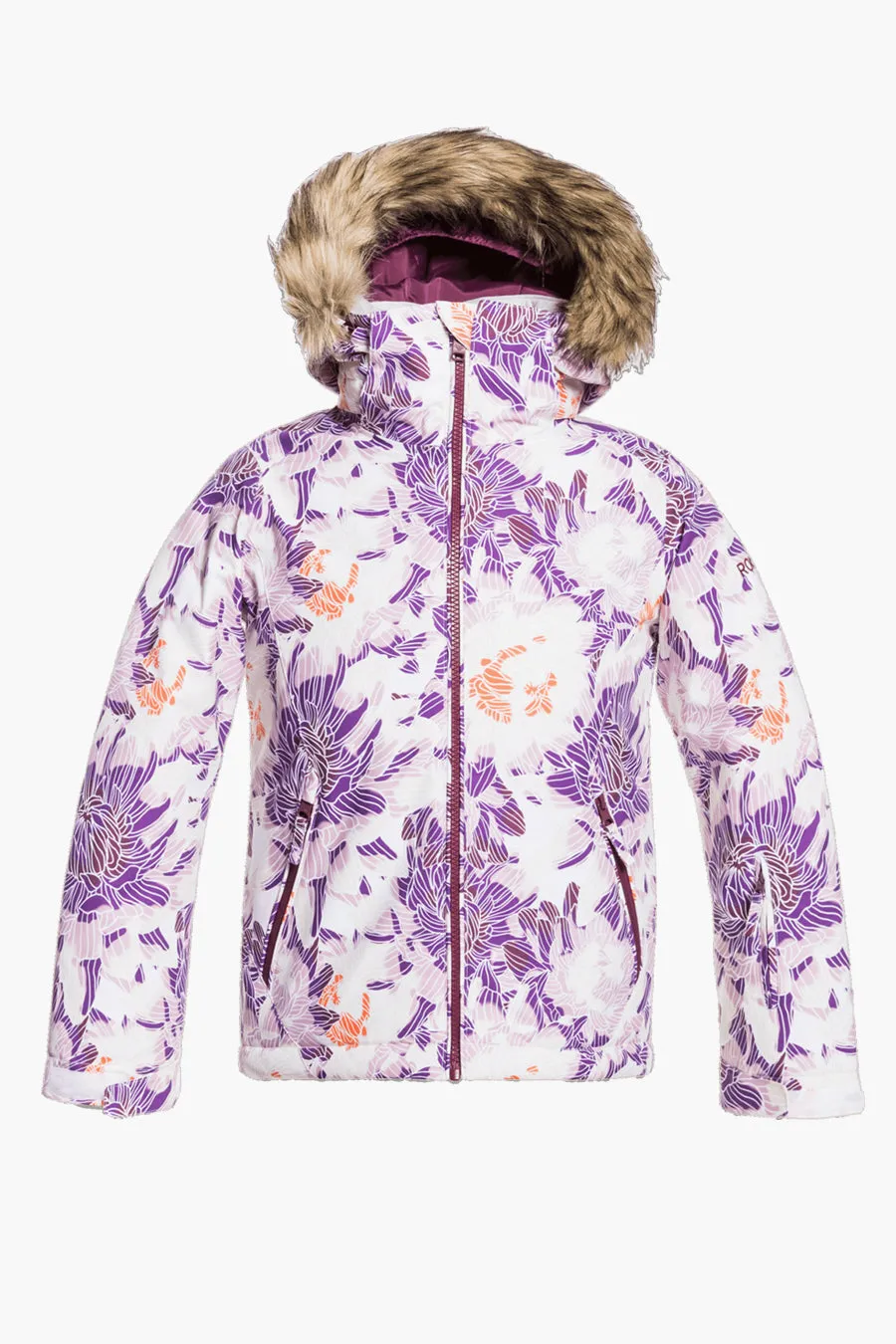 Roxy American Pie Kids Ski Jacket - Bright White Lovely Day