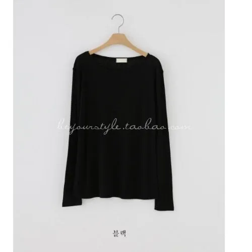 Spring Sexy Elastic Korean Style Skinny Slim Fit Long Sleeve Tops #2216