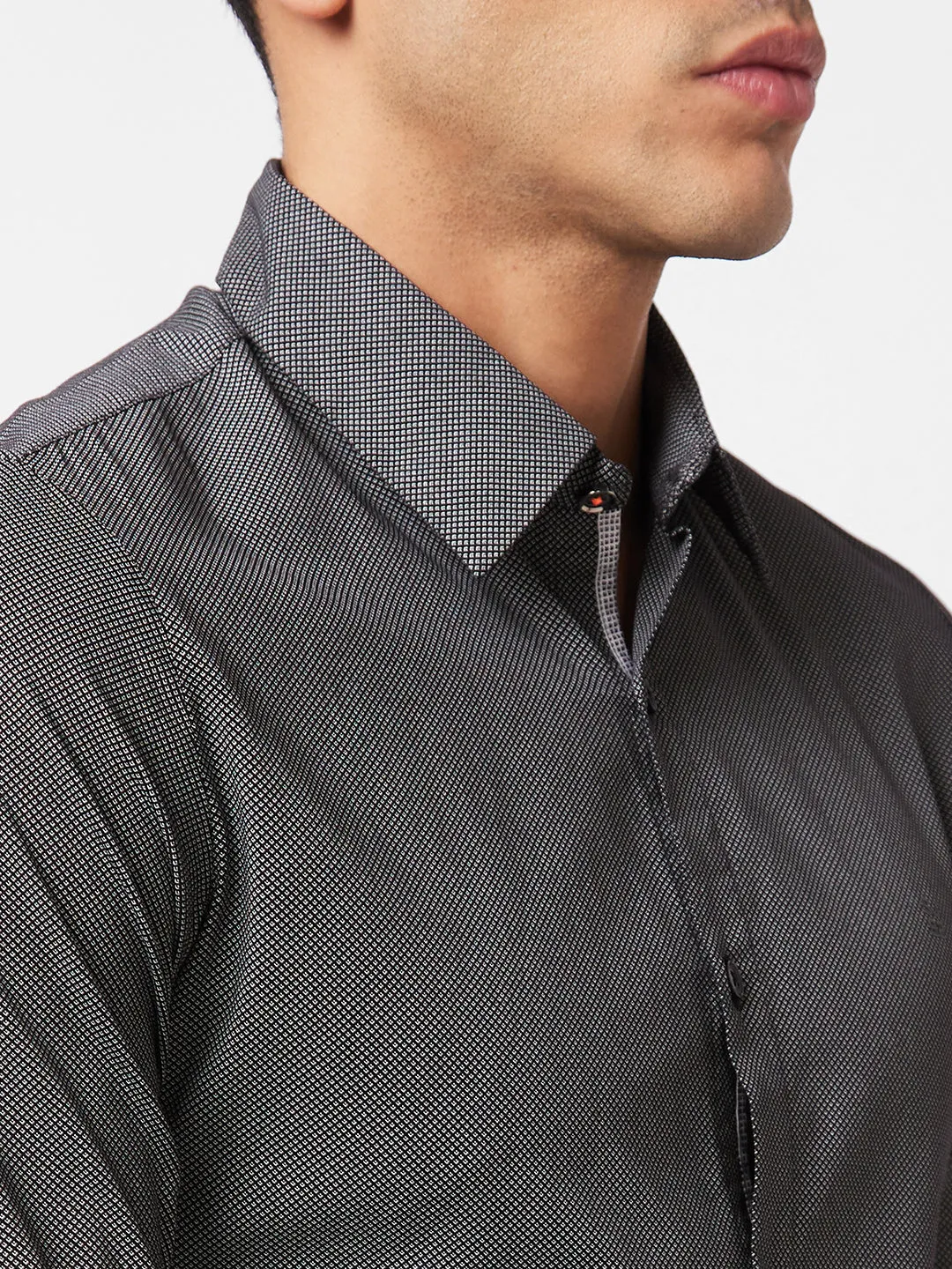 Spykar Black Printed Shirt For Men