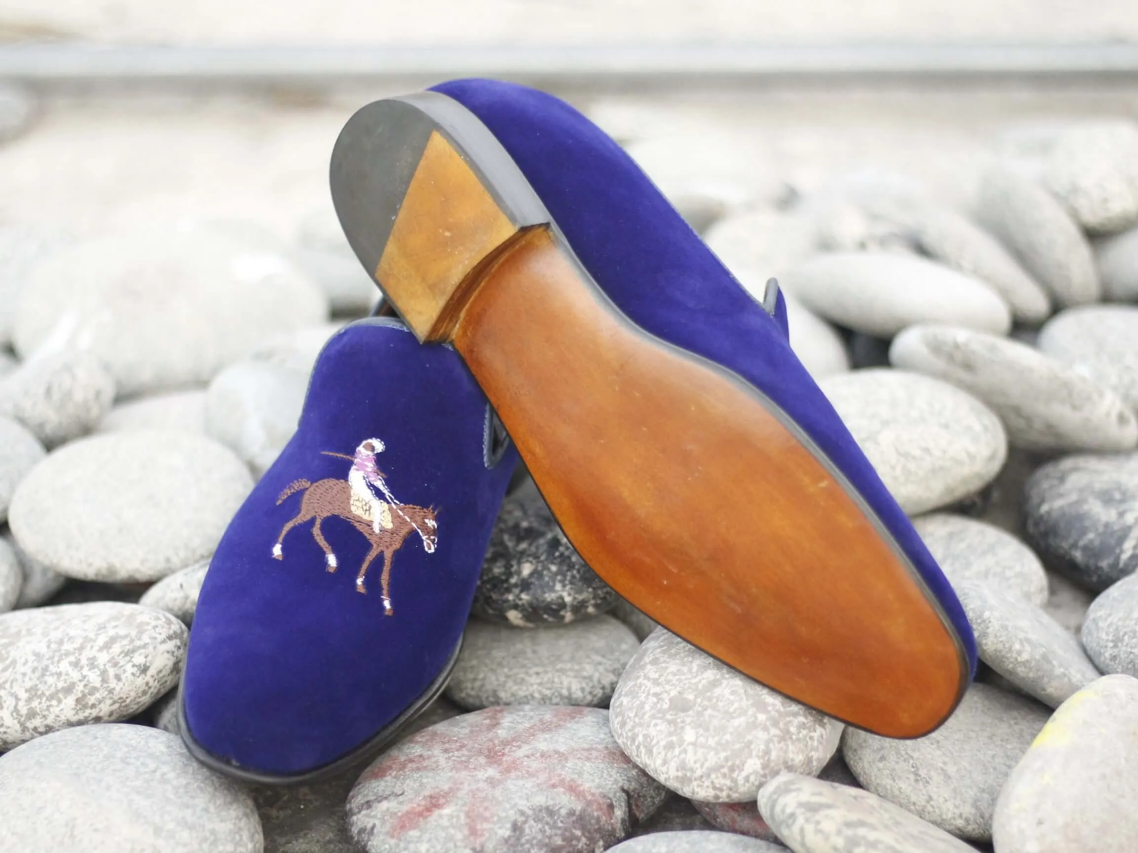 Stylish Blue Suede Loafer Shoes,For Men's Oxford Shoes