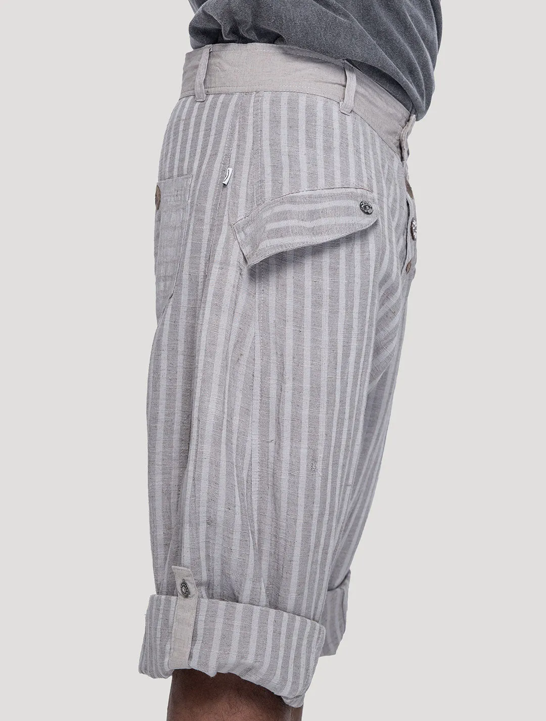 Taiji Striped ¾ Pants