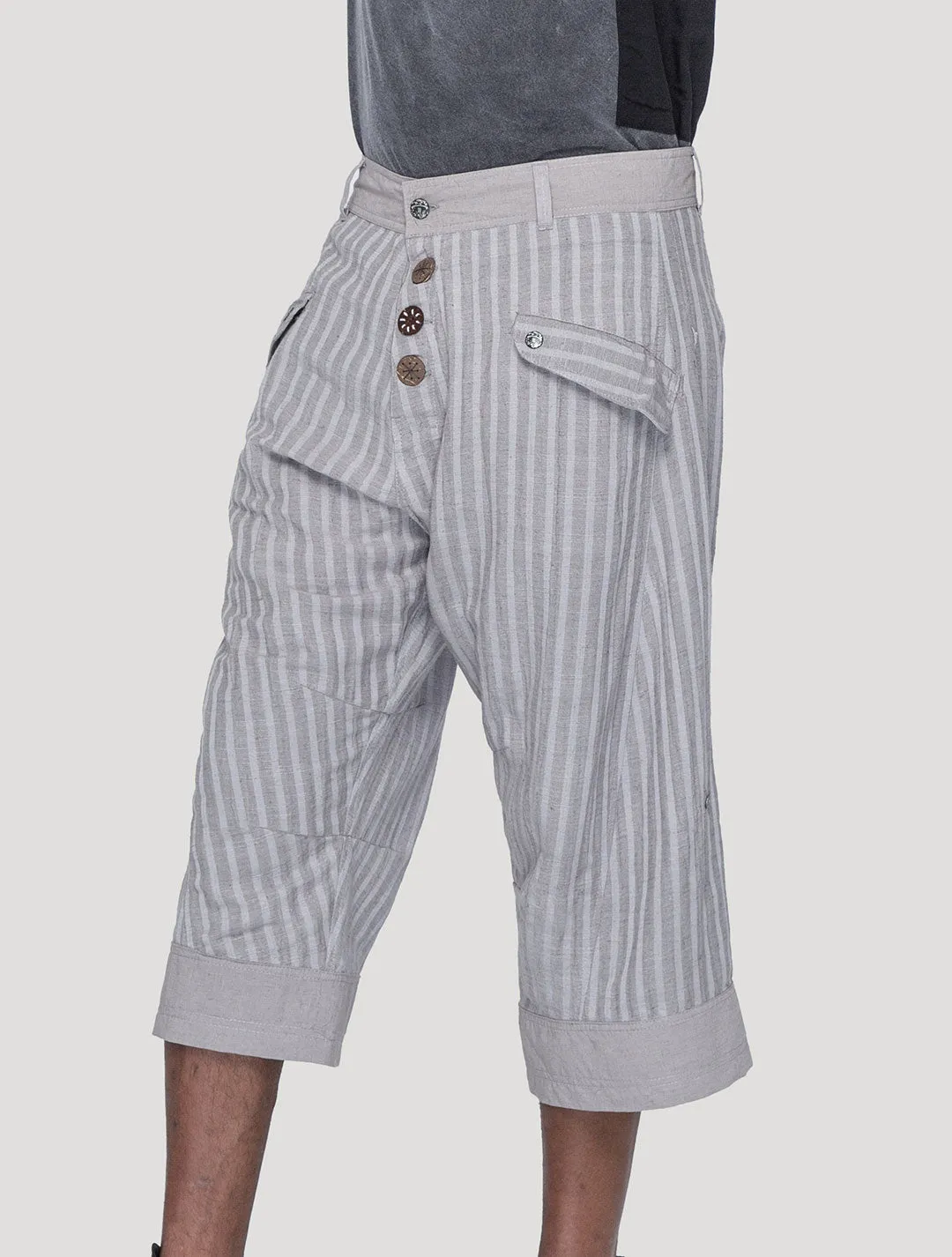 Taiji Striped ¾ Pants