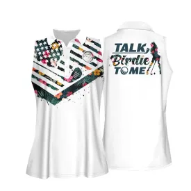 Talk Birdie To Me Women Sleeveless Polo Shirt