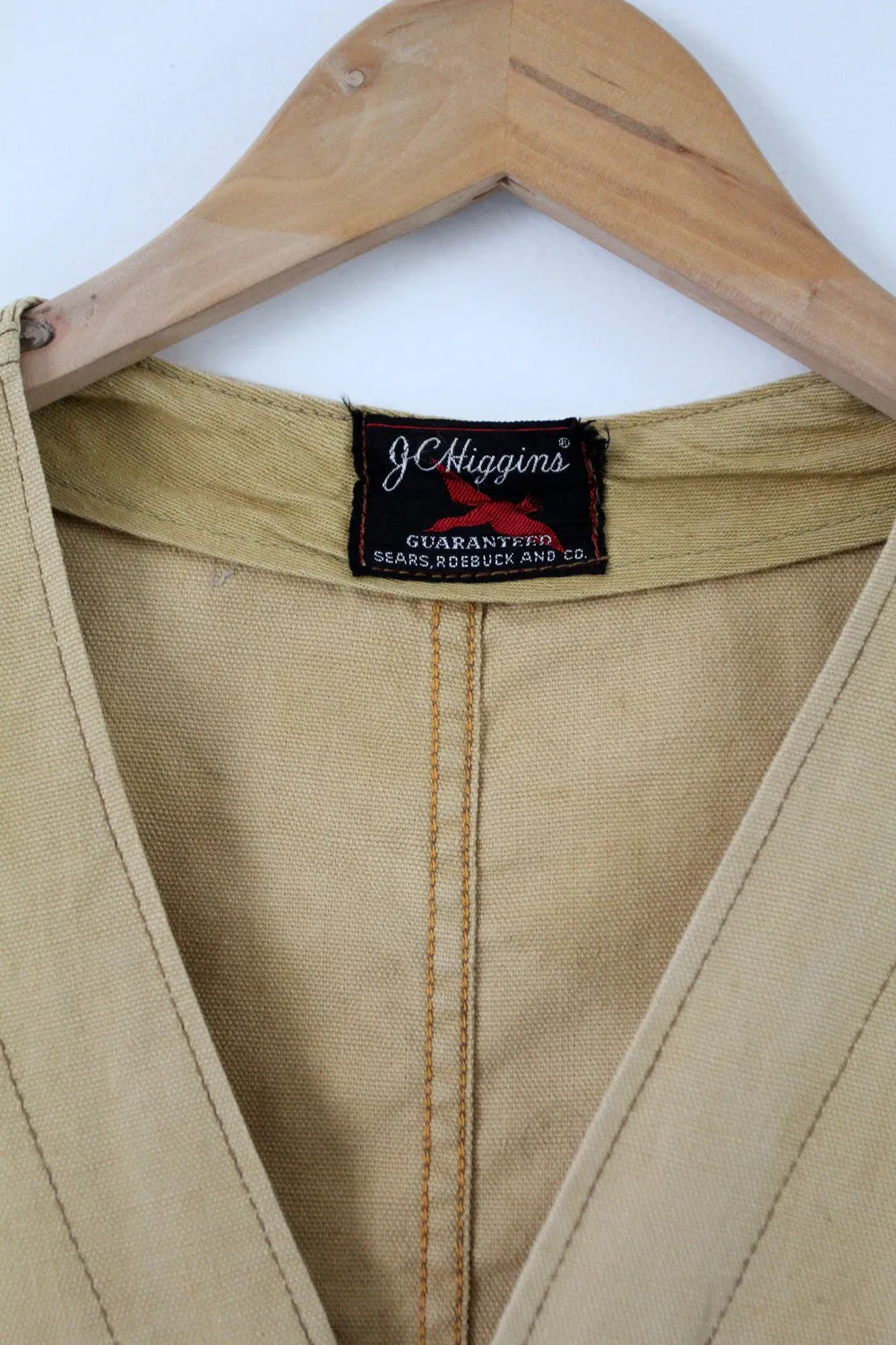 vintage 50s hunting vest by J.C. Higgins