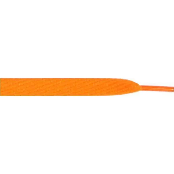 Wholesale Skateboard Flat 1/2" - Neon Orange (12 Pair Pack) Shoelaces