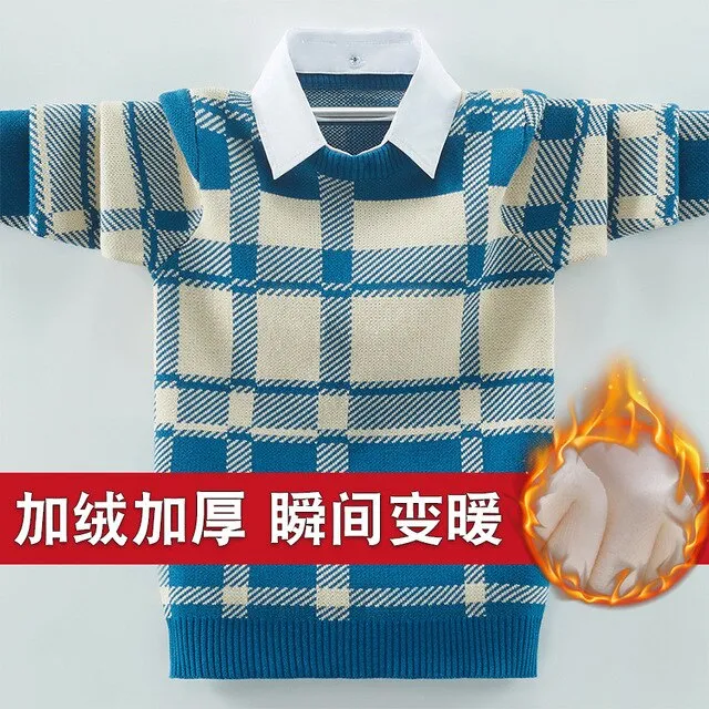 Winter Knitted Long Sleeve Warm Pullovers For Boys