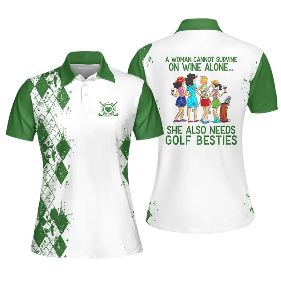 Women Golf Polo Shirt Some Grandmas Knit Real Grandmas Play Golf Women Golf Shirt, Sleeve Polo Shirt Women Golf